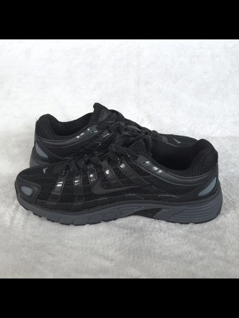 Nike P-6000 Premium Triple Black Mens Size 9.5 Sneaker FQ8732-010 Athletic Shoes
